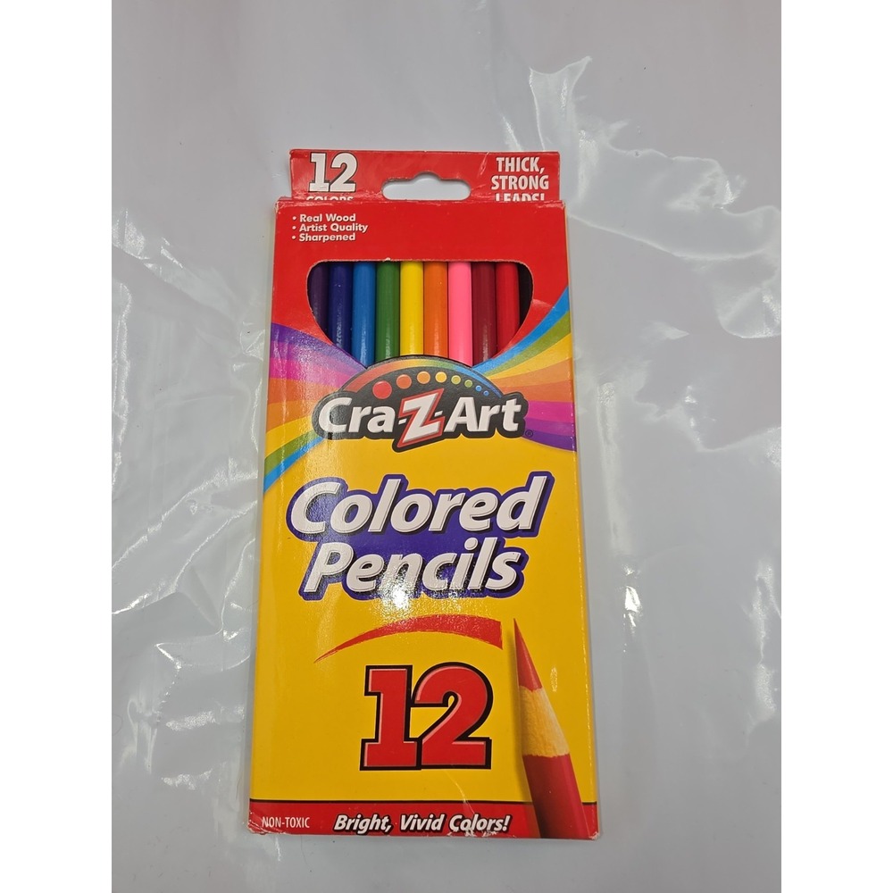 CRA-Z-ART Colored Pencils Unisex OS Assorted New 12 Count Art Supplies 10404